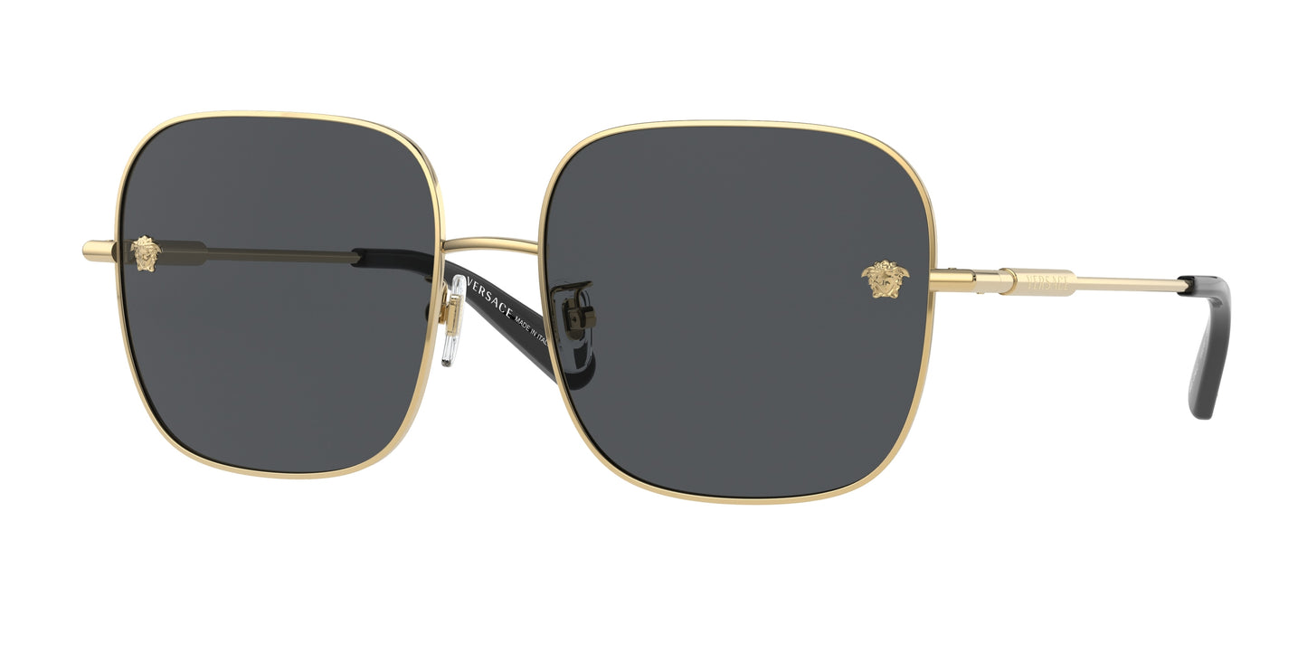 Versace VE2246D Square Sunglasses  100287-Gold 59-145-17 - Color Map Gold