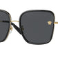 Versace VE2247D Square Sunglasses  143887-Black 57-145-19 - Color Map Black