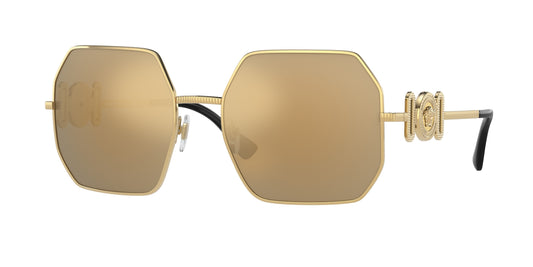 Versace VE2248 Irregular Sunglasses  10027P-Gold 58-145-19 - Color Map Gold