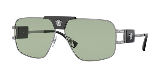 Versace VE2251 Pillow Sunglasses  1001/2-Gunmetal 63-145-12 - Color Map Grey