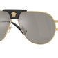 Versace VE2252 Pilot Sunglasses  10026G-Gold 63-145-12 - Color Map Gold