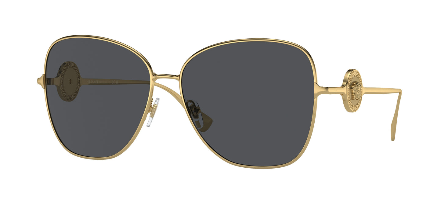 Versace VE2256 Butterfly Sunglasses  100287-Gold 60-140-14 - Color Map Gold