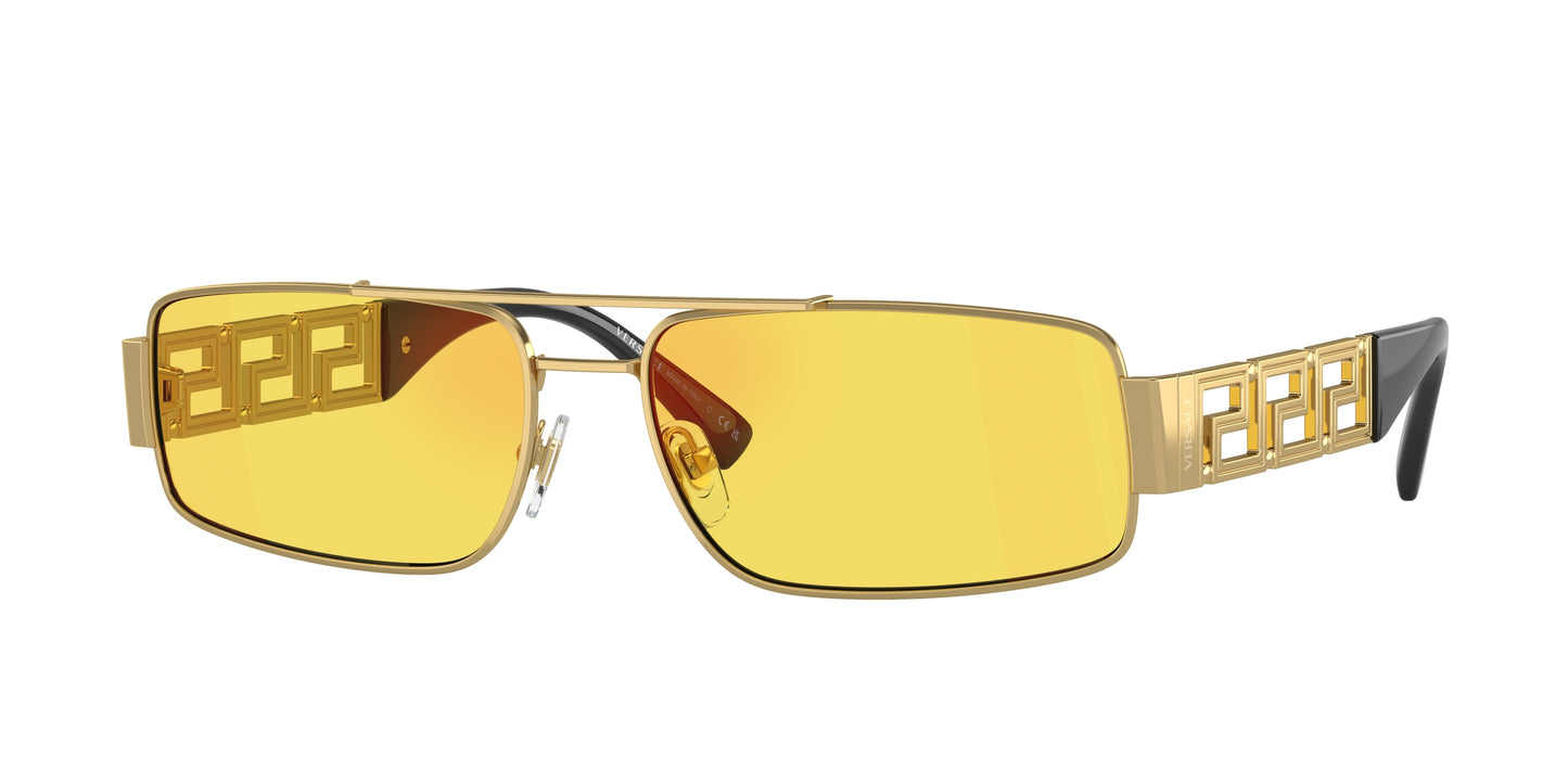 Versace VE2257 Rectangle Sunglasses  1002C9-Gold 60-145-16 - Color Map Gold