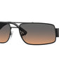 Versace VE2257 Rectangle Sunglasses  126118-Matte Black 60-145-16 - Color Map Black
