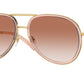 Versace VE2260 Pilot Sunglasses  100213-Brown Transparent 60-140-16 - Color Map Brown