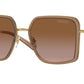 Versace VE2261 Square Sunglasses  100213-Brown Transparent 56-140-18 - Color Map Brown