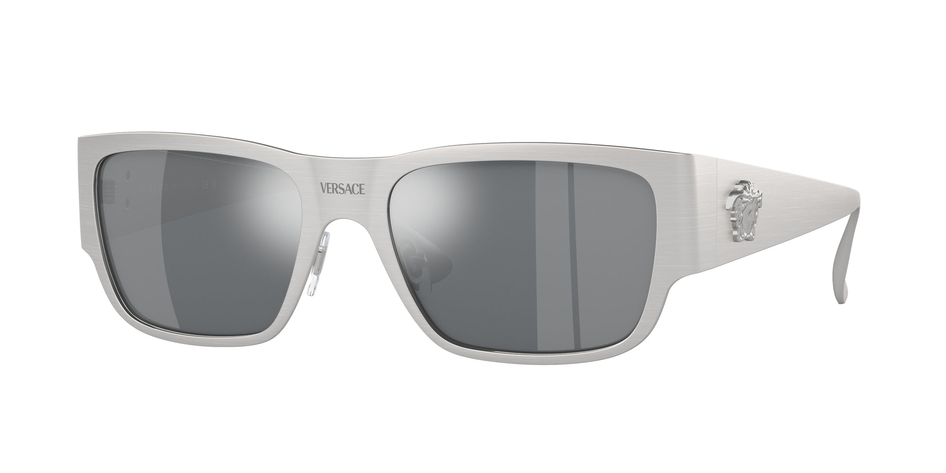 Versace VE2262 Square Sunglasses  12666G-Silver 56-140-18 - Color Map Silver
