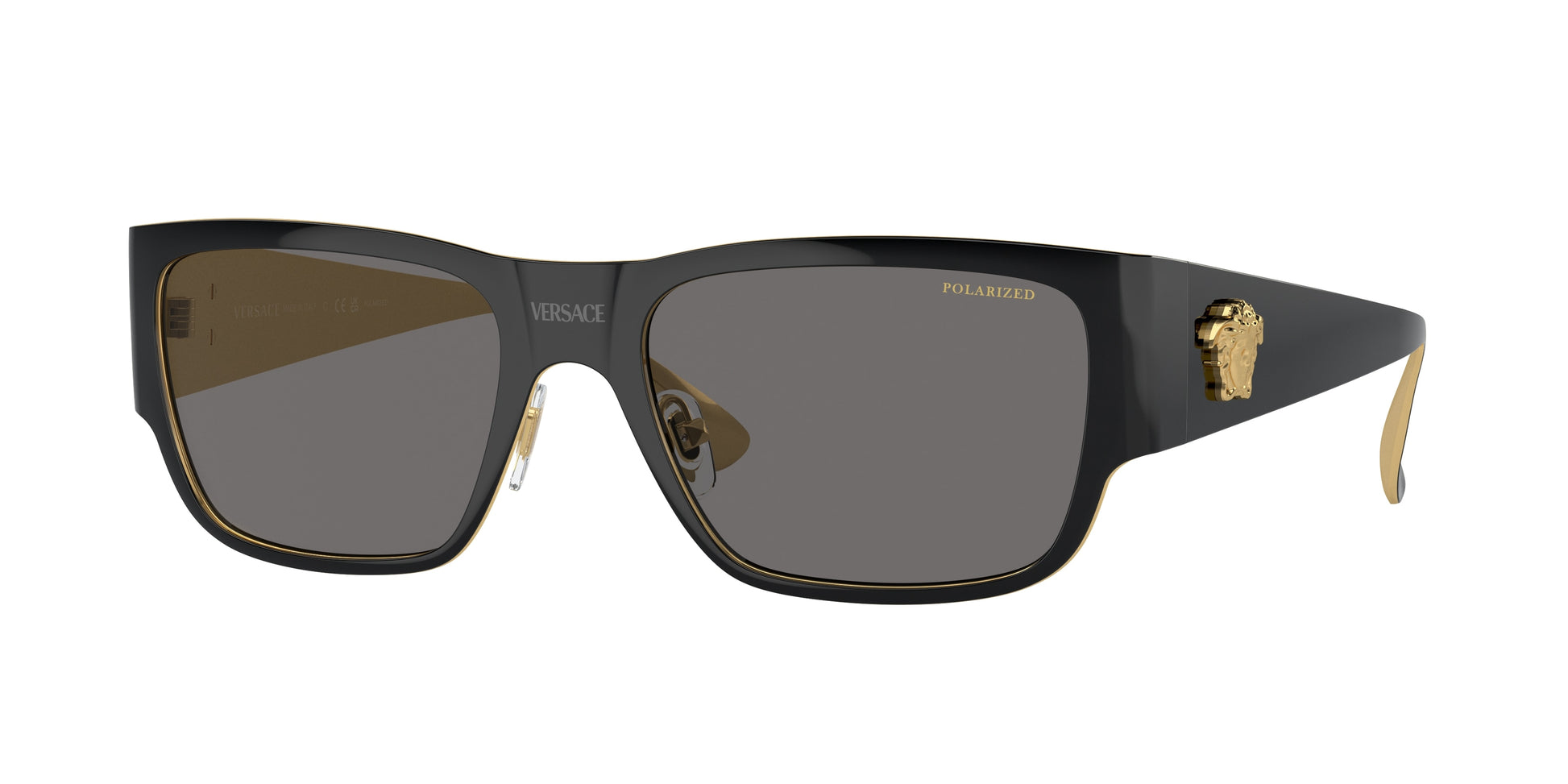 Versace VE2262 Square Sunglasses  143381-Black 56-140-18 - Color Map Black