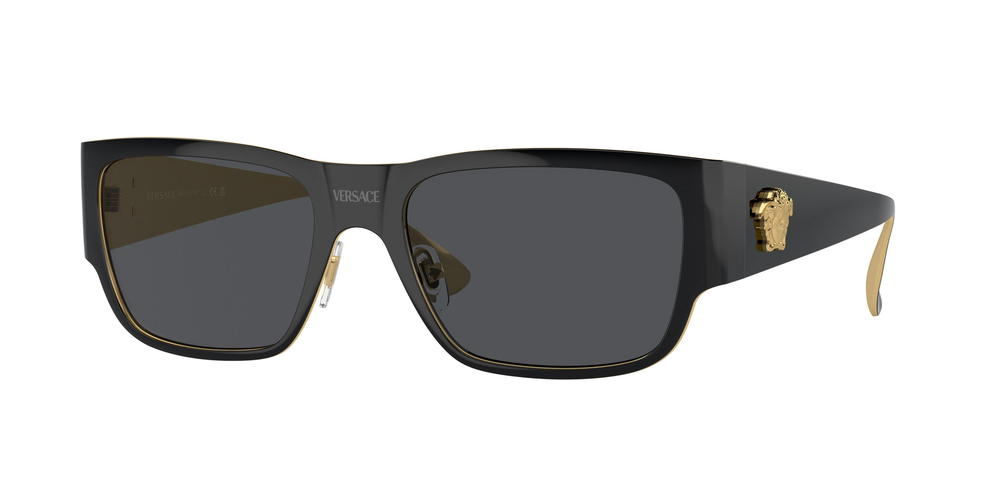 Versace VE2262 Square Sunglasses  143387-Black 56-140-18 - Color Map Black