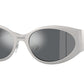 Versace VE2263 Oval Sunglasses  12666G-Matte Silver 56-140-18 - Color Map Silver