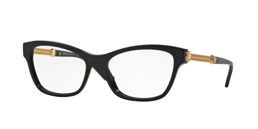 Versace VE3214 Cat Eye Eyeglasses  GB1-BLACK 54-16-140 - Color Map black