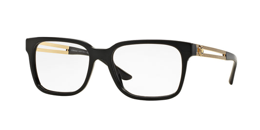 Versace VE3218 Square Eyeglasses  GB1-Black 53-140-17 - Color Map Black