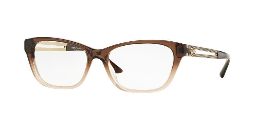 Versace VE3220 Cat Eye Eyeglasses  5165-BROWN/LT BROWN TRANSP 54-16-140 - Color Map brown