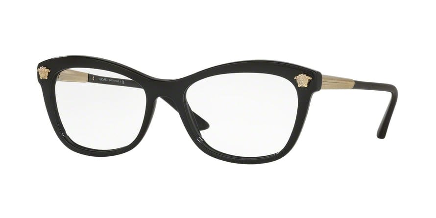Versace VE3224 Butterfly Eyeglasses  GB1-BLACK 54-17-140 - Color Map black