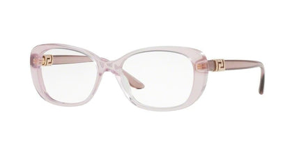 Versace VE3234B Rectangle Eyeglasses  5223-TRANSPARENT LILAC 53-16-140 - Color Map violet