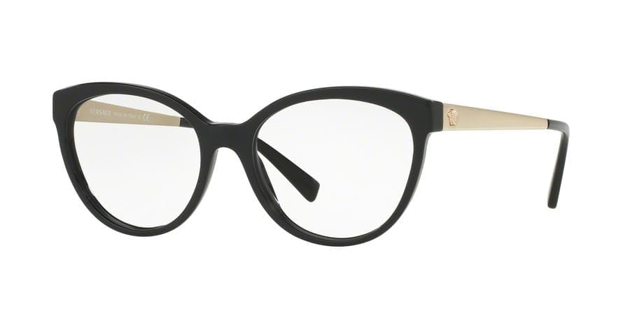 Versace VE3237 Phantos Eyeglasses  GB1-BLACK 54-17-140 - Color Map black