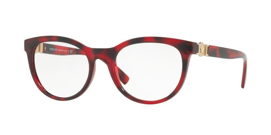 Versace VE3247 Oval Eyeglasses  5258-BORDEAUX HAVANA 53-18-140 - Color Map bordeaux