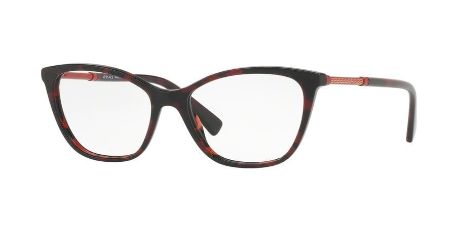 Versace VE3248 Cat Eye Eyeglasses  989-RED HAVANA 54-16-140 - Color Map red
