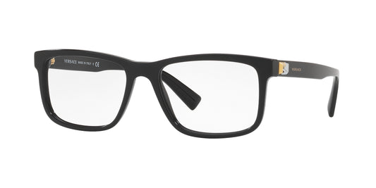 Versace VE3253 Rectangle Eyeglasses  GB1-Black 55-145-17 - Color Map Black