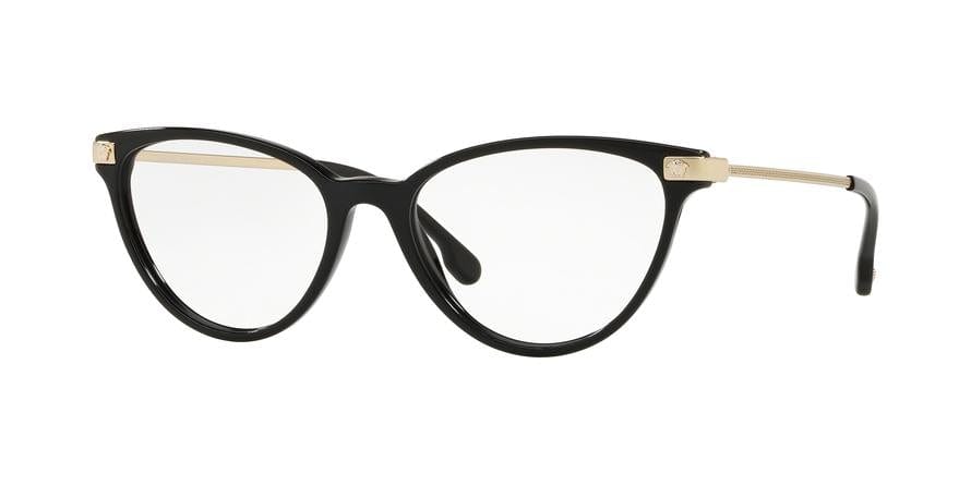 Versace VE3261A Cat Eye Eyeglasses  GB1-BLACK 54-17-140 - Color Map black