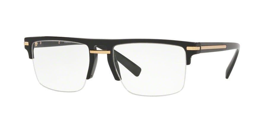 Versace - VE3269 Rectangle Eyeglasses  GB1-BLACK 55-19-145 - Color Map black