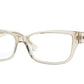 Versace VE3284B Rectangle Eyeglasses  5288-TRANSPARENT BROWN 54-15-140 - Color Map brown