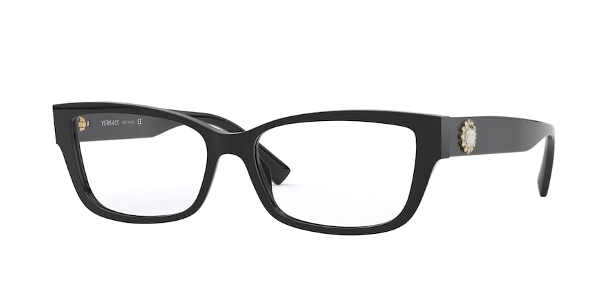 Versace VE3284B Rectangle Eyeglasses  GB1-BLACK 54-15-140 - Color Map black