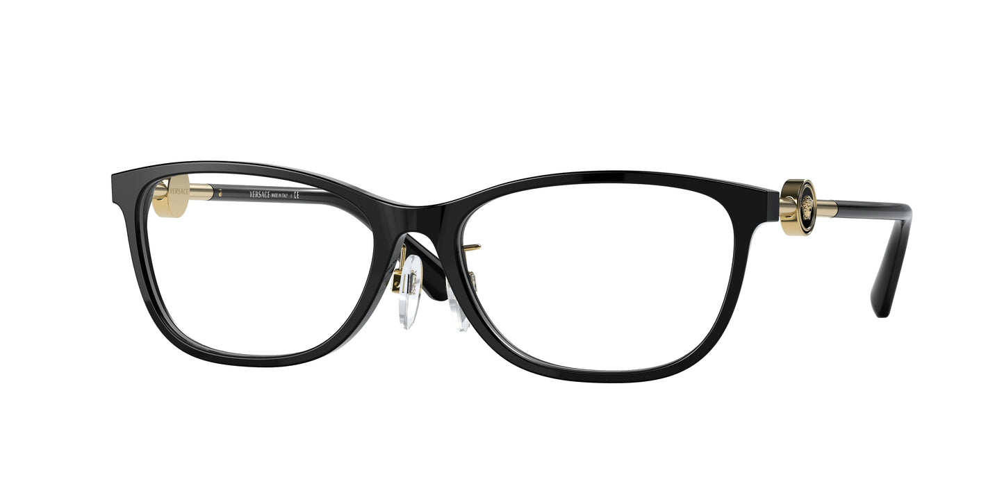 Versace VE3297D Phantos Eyeglasses  GB1-Black 55-140-16 - Color Map Black
