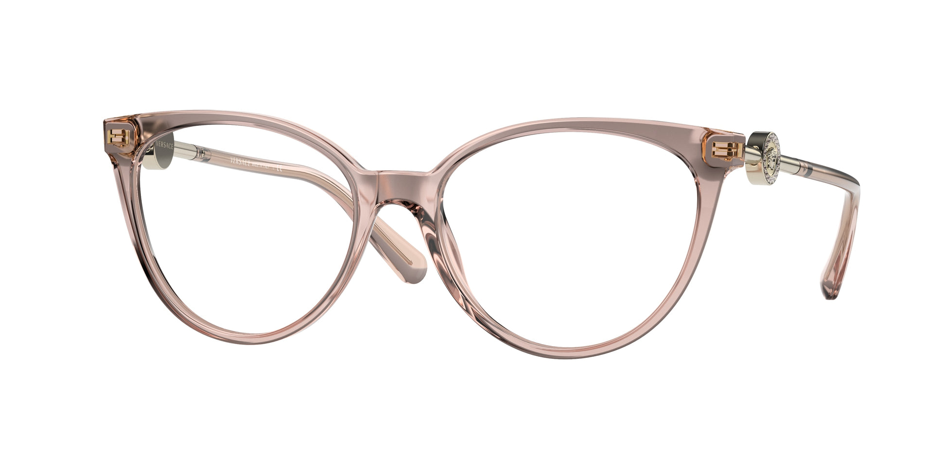 Versace VE3298B Phantos Eyeglasses  5339-Transparent Pink 55-140-17 - Color Map Pink