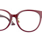 Versace VE3302D Phantos Eyeglasses  388-Transparent Red 54-140-17 - Color Map Red