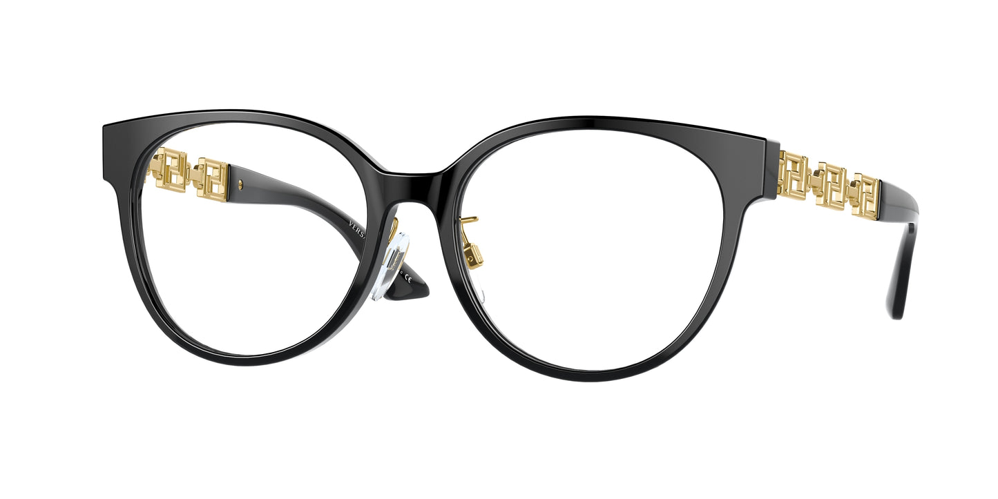 Versace VE3302D Phantos Eyeglasses  GB1-Black 54-140-17 - Color Map Black