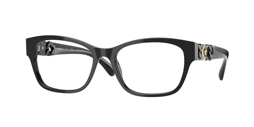 Versace VE3306 Cat Eye Eyeglasses  GB1-BLACK 54-17-140 - Color Map black
