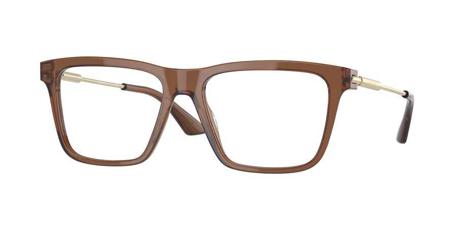 Versace VE3308 Rectangle Eyeglasses  5028-TRANSPARENT BROWN 53-17-145 - Color Map brown