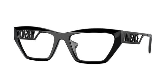 Versace VE3327U Irregular Eyeglasses  5232-Black 52-145-18 - Color Map Black