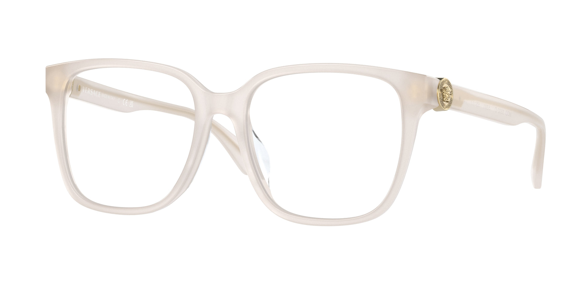 Versace VE3332D Square Eyeglasses  5391-Opal Milk 55-145-17 - Color Map White