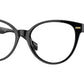 Versace VE3334F Cat Eye Eyeglasses  GB1-Black 55-140-17 - Color Map Black