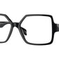 Versace VE3337F Square Eyeglasses  GB1-Black 55-140-15 - Color Map Black