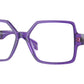Versace VE3337 Square Eyeglasses  5408-Transparent Violet 55-140-15 - Color Map Violet