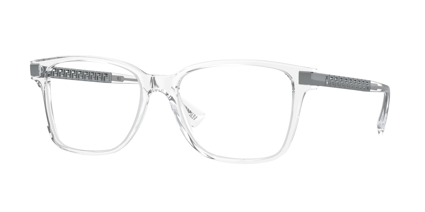 Versace VE3340U Pillow Eyeglasses  148-Crystal 55-145-17 - Color Map White