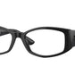 Versace VE3343F Irregular Eyeglasses  GB1-Black 54-145-17 - Color Map Black