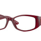 Versace VE3343 Irregular Eyeglasses  5430-Bordeaux 54-145-17 - Color Map Red