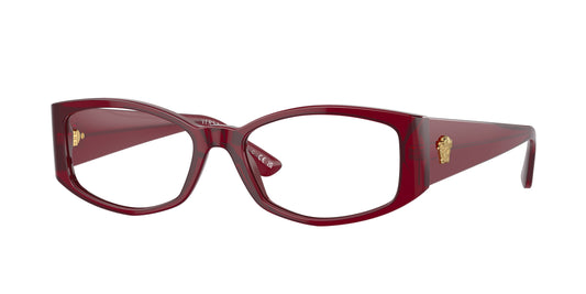 Versace VE3343 Irregular Eyeglasses  5430-Bordeaux 54-145-17 - Color Map Red