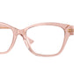 Versace VE3344F Cat Eye Eyeglasses  5434-Brown Transparent 54-140-16 - Color Map Brown