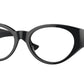 Versace VE3345 Oval Eyeglasses  GB1-Black 54-140-18 - Color Map Black
