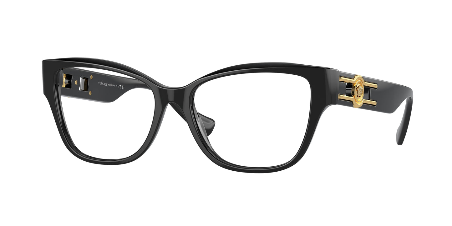 Versace VE3347 Pillow Eyeglasses  GB1-Black 54-140-16 - Color Map Black