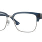 Versace VE3348 Square Eyeglasses  5292-Blue Transparent 55-150-17 - Color Map Blue