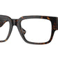 Versace VE3350F Square Eyeglasses  108-Havana 55-140-18 - Color Map Tortoise