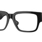 Versace VE3350F Square Eyeglasses  GB1-Black 55-140-18 - Color Map Black