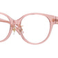 Versace VE3351D Phantos Eyeglasses  5434-Peach Transparent 53-140-17 - Color Map Orange