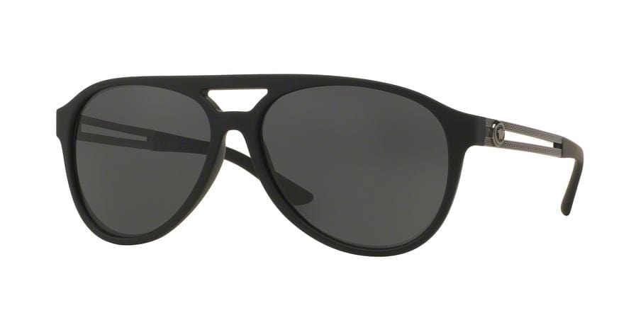 Versace VE4312 Pilot Sunglasses  514187-BLACK RUBBER 60-15-145 - Color Map black